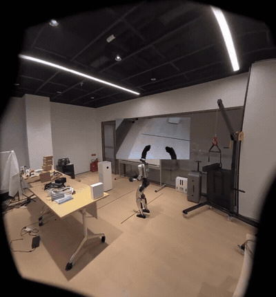 VR teleoperation · headset recording