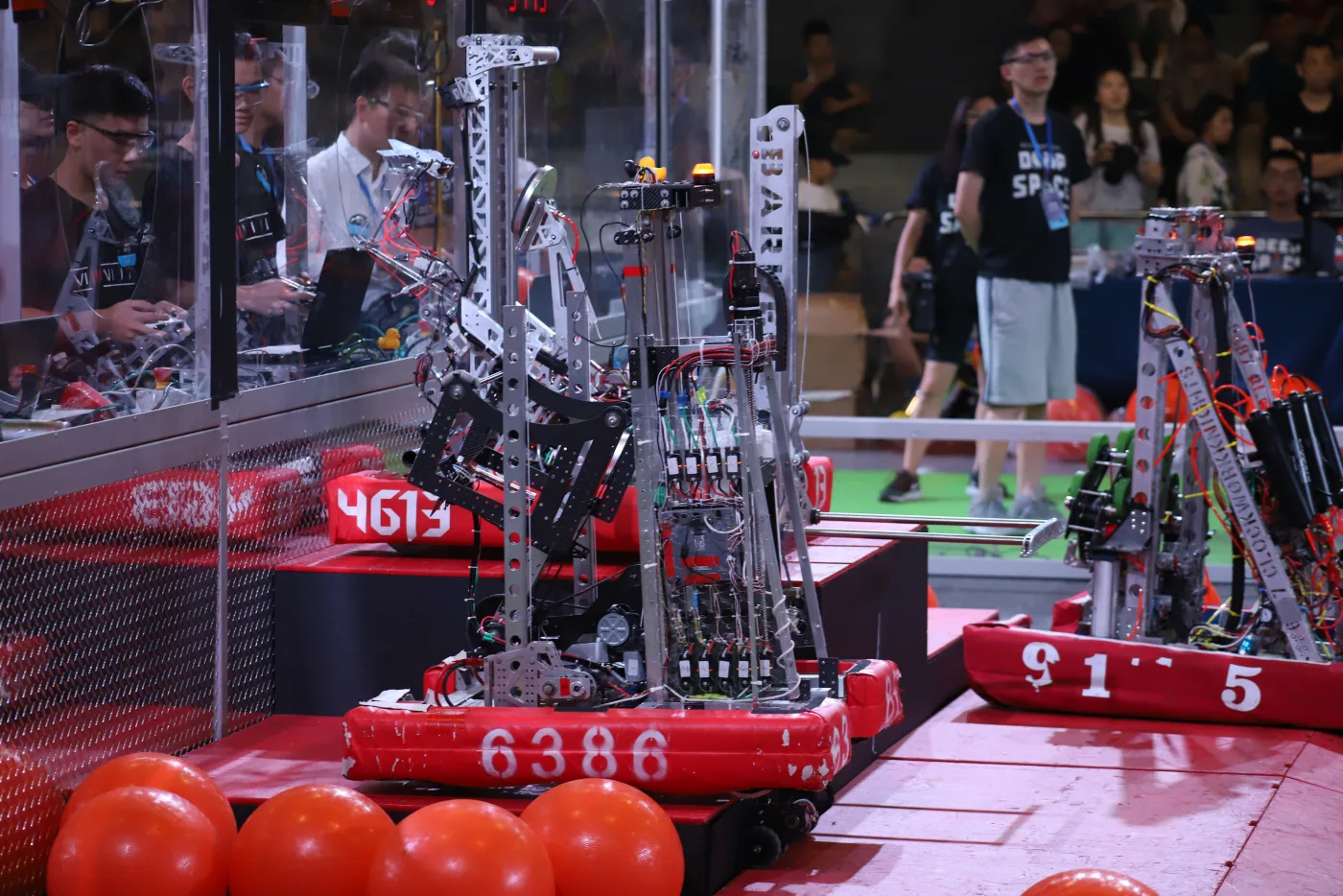 Team 6386’s robot on the competition field in 2019.